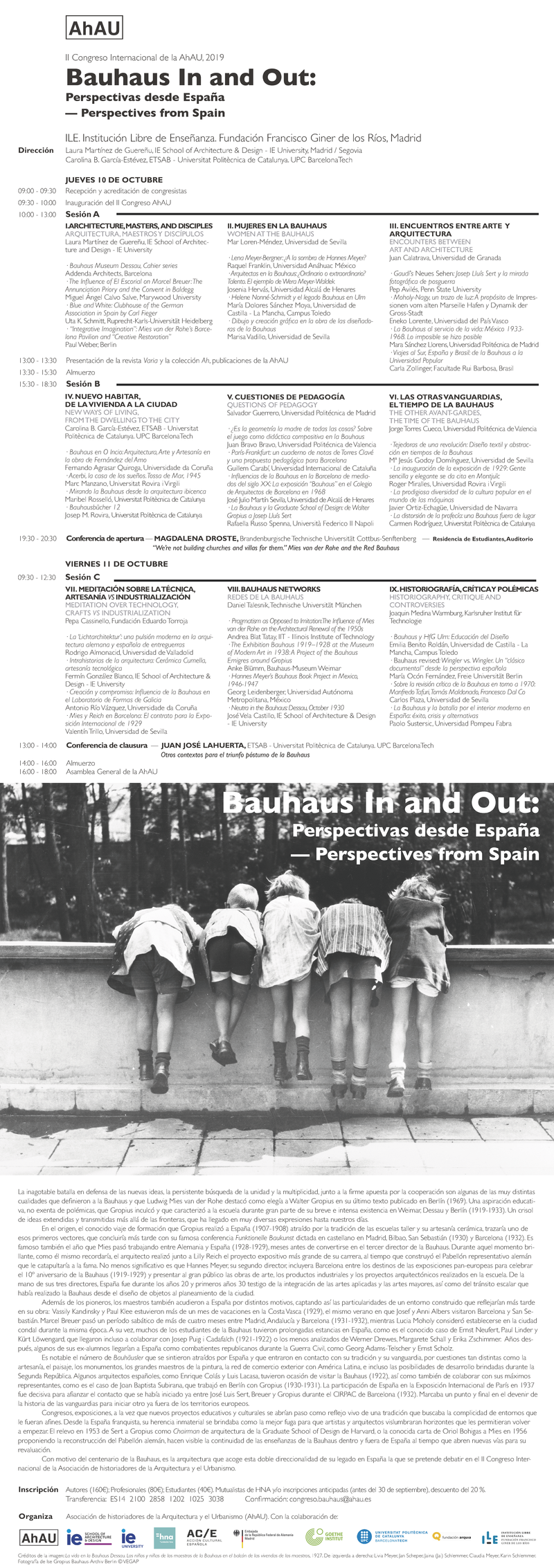 Congreso internacional Bauhaus In and Out. Perspectivas desde España