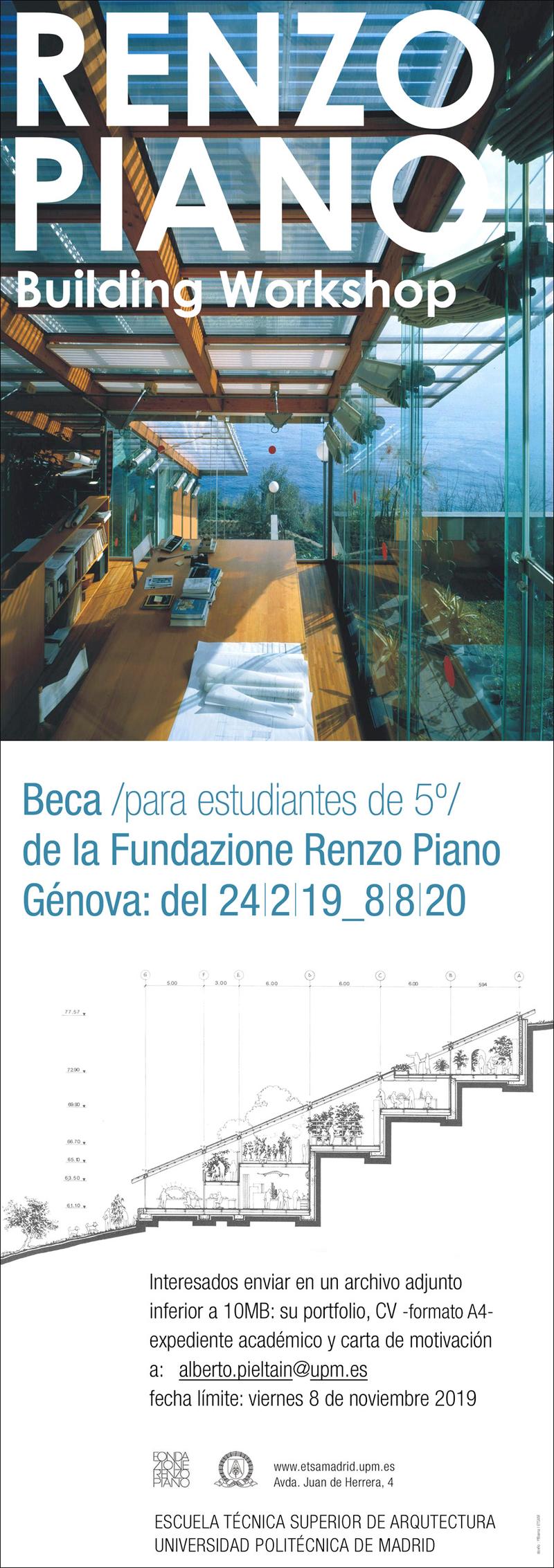 Beca de la Fondazione Renzo Piano