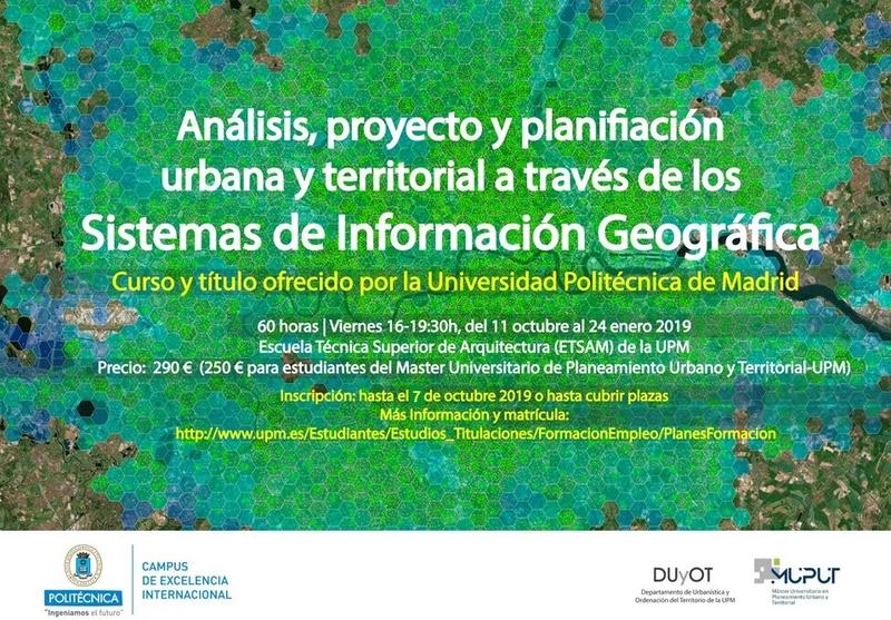 CURSO I - Análisis, proyecto y planificación urbana y territorial a través de SIG